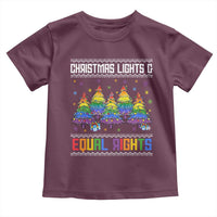 Christmas Equality Lights Ugly Sweater Toddler T Shirt Xmas Activism Gift - Wonder Print Shop