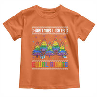 Christmas Equality Lights Ugly Sweater Toddler T Shirt Xmas Activism Gift - Wonder Print Shop