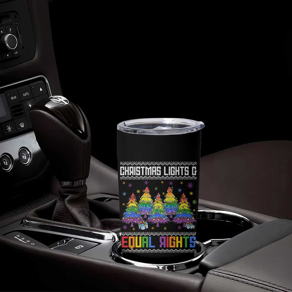 Christmas Equality Lights Ugly Sweater Tumbler Cup Xmas Activism Gift - Wonder Print Shop