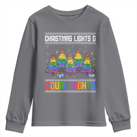 Christmas Equality Lights Ugly Sweater Youth Sweatshirt Xmas Activism Gift - Wonder Print Shop