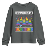 Christmas Equality Lights Ugly Sweater Youth Sweatshirt Xmas Activism Gift - Wonder Print Shop