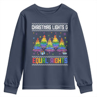 Christmas Equality Lights Ugly Sweater Youth Sweatshirt Xmas Activism Gift - Wonder Print Shop
