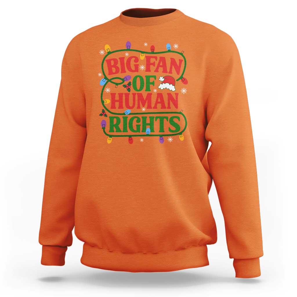 Big Fan Of Human Rights Sweatshirt Equality Activists Christmas Gift - Wonder Print Shop