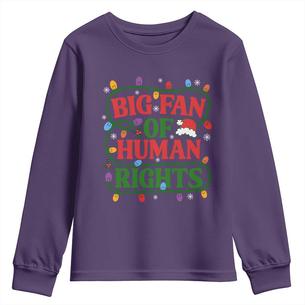 Big Fan Of Human Rights Youth Sweatshirt Equality Activists Christmas Gift - Wonder Print Shop