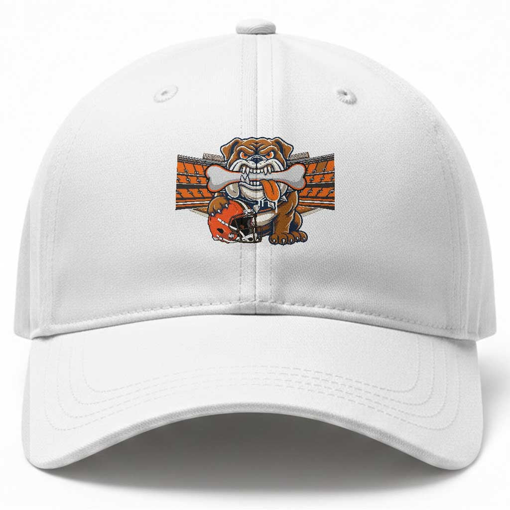 Funny Bulldog Football Lover Baseball Cap Game Day Fan Lifestyle