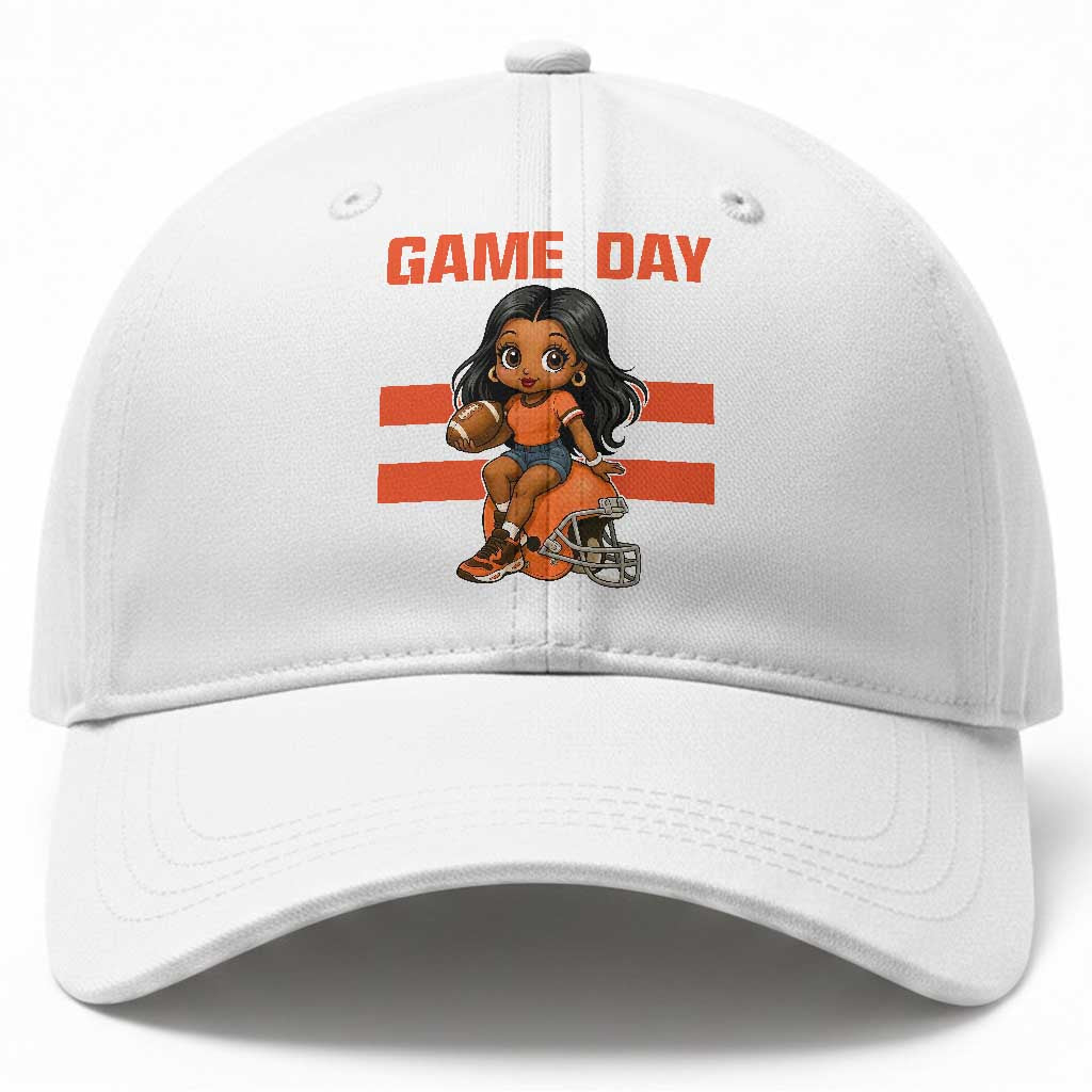 Funny Game Day Cute Girl Baseball Cap Midwest Football Player Gift