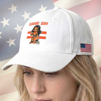 Funny Game Day Cute Girl Baseball Cap Midwest Football Player Gift