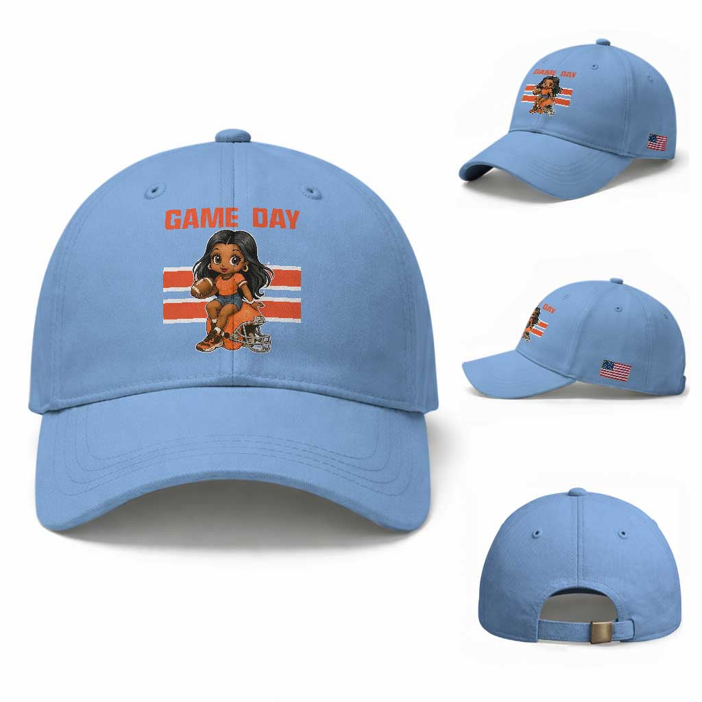 Funny Game Day Cute Girl Baseball Cap Midwest Football Player Gift
