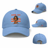 Funny Game Day Cute Girl Baseball Cap Midwest Football Player Gift
