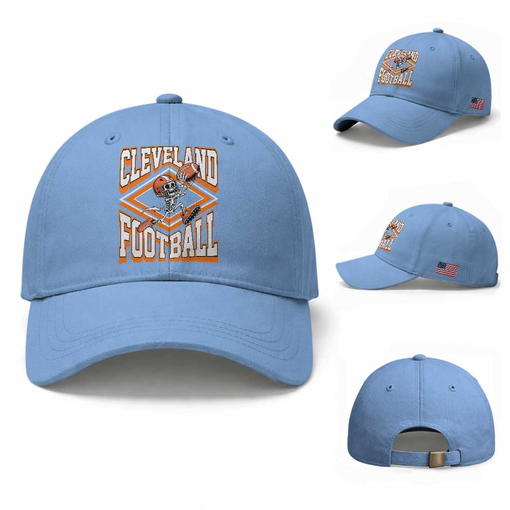 Funny Skeleton Dark Football Baseball Cap CFBB Fan Gift