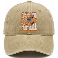 Funny Skeleton Dark Football Washed Cotton Baseball Cap CFBB Fan Gift