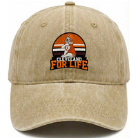 Funny Bulldog Game Day Washed Cotton Baseball Cap Cleveland For Life