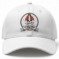 Funny Skeleton Dark Football Lover Baseball Cap Cleveland For Life