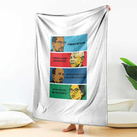 African American Leaders History Quote Gift Throw Blanket