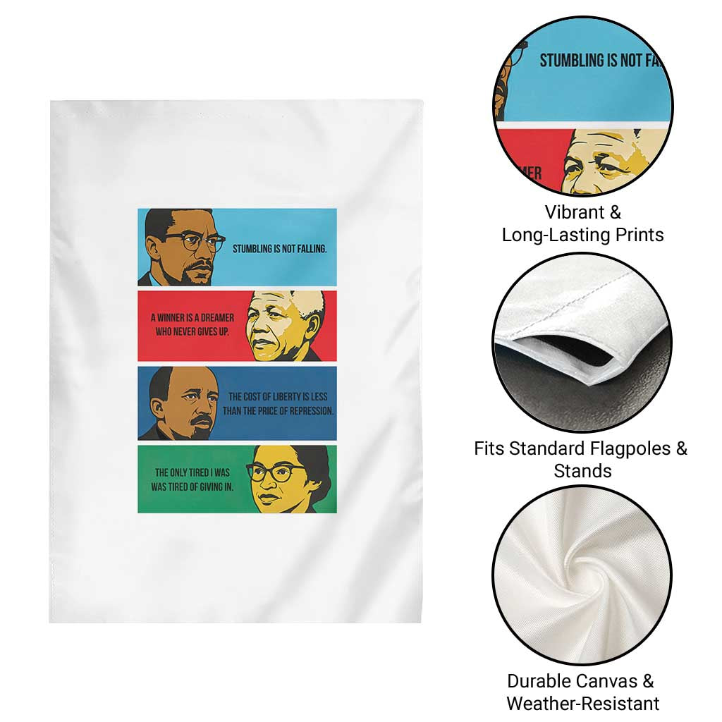 African American Leaders History Quote Gift Garden Flag