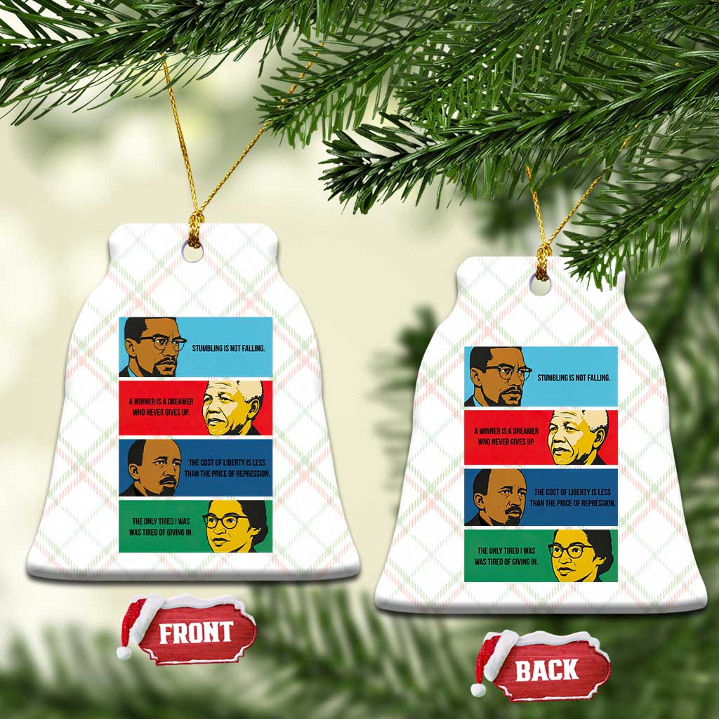 African American Leaders History Quote Gift Ceramic Ornament