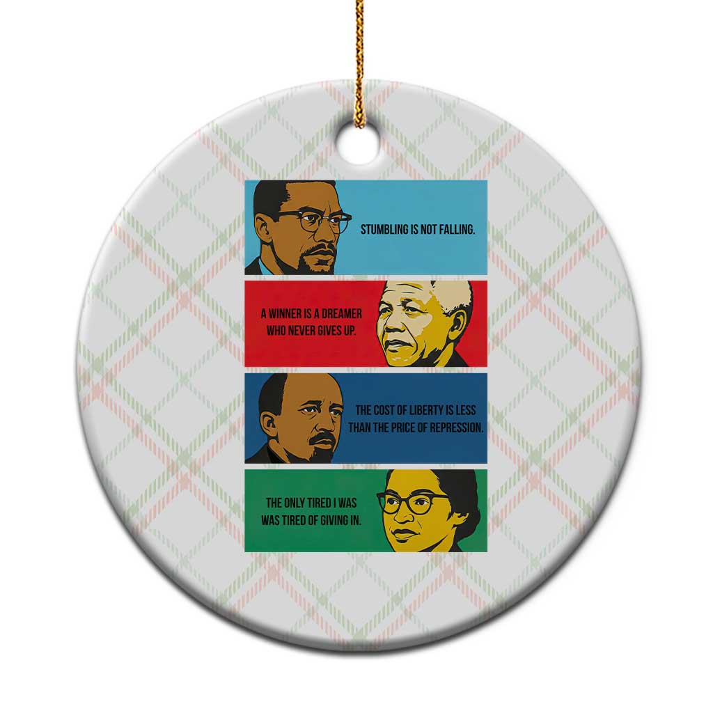 African American Leaders History Quote Gift Ceramic Ornament