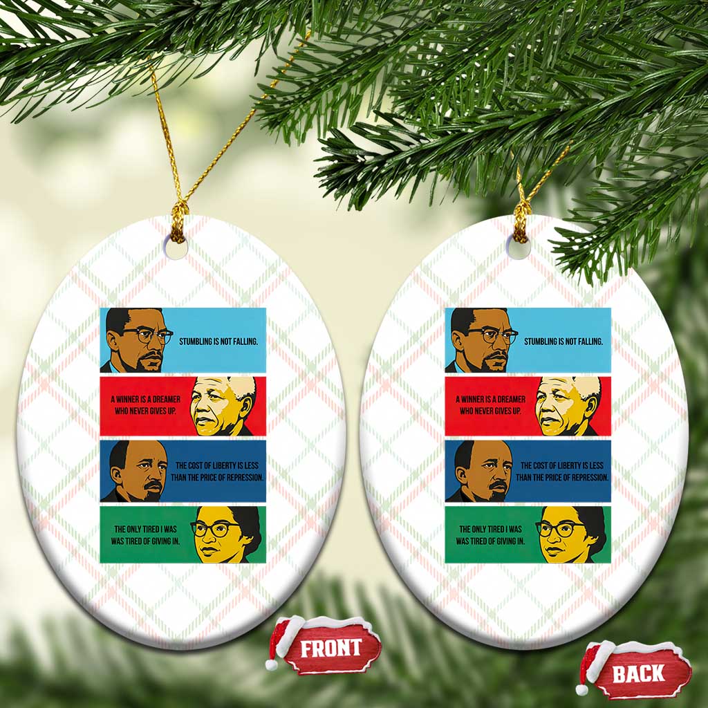 African American Leaders History Quote Gift Ceramic Ornament