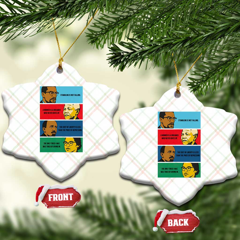 African American Leaders History Quote Gift Ceramic Ornament