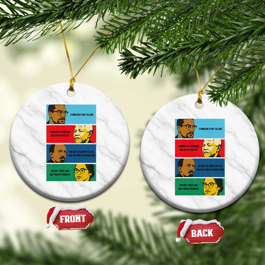 African American Leaders History Quote Gift Ceramic Ornament