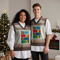 African American Leaders History Quote Gift V-Neck Knit Sweater Vest