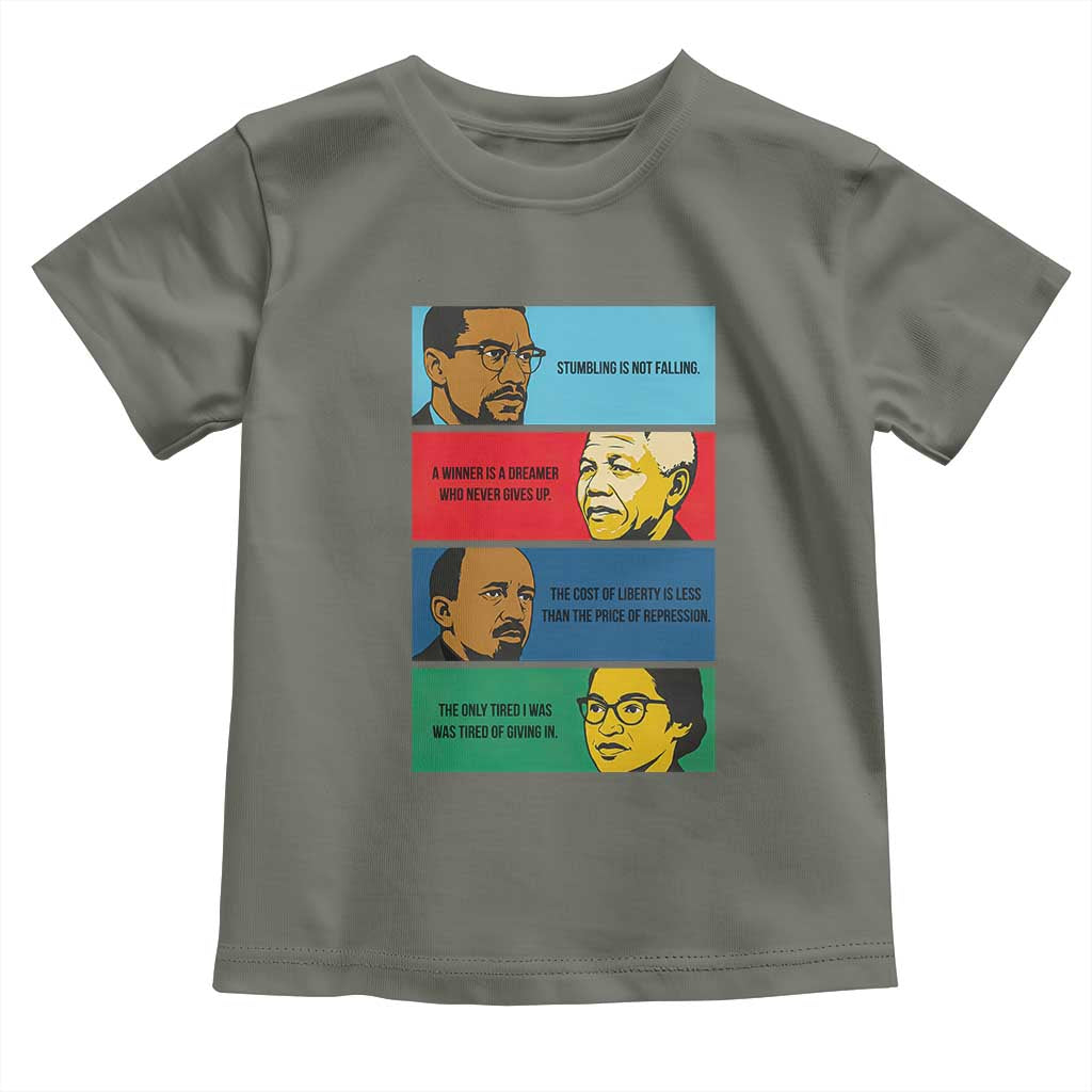 African American Leaders History Quote Gift Toddler T Shirt