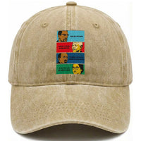 African American Leaders History Quote Gift Washed Cotton Baseball Cap