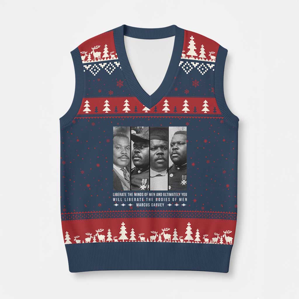 Marcus Garve Quote V-Neck Knit Sweater Vest Liberate The Minds Of Men