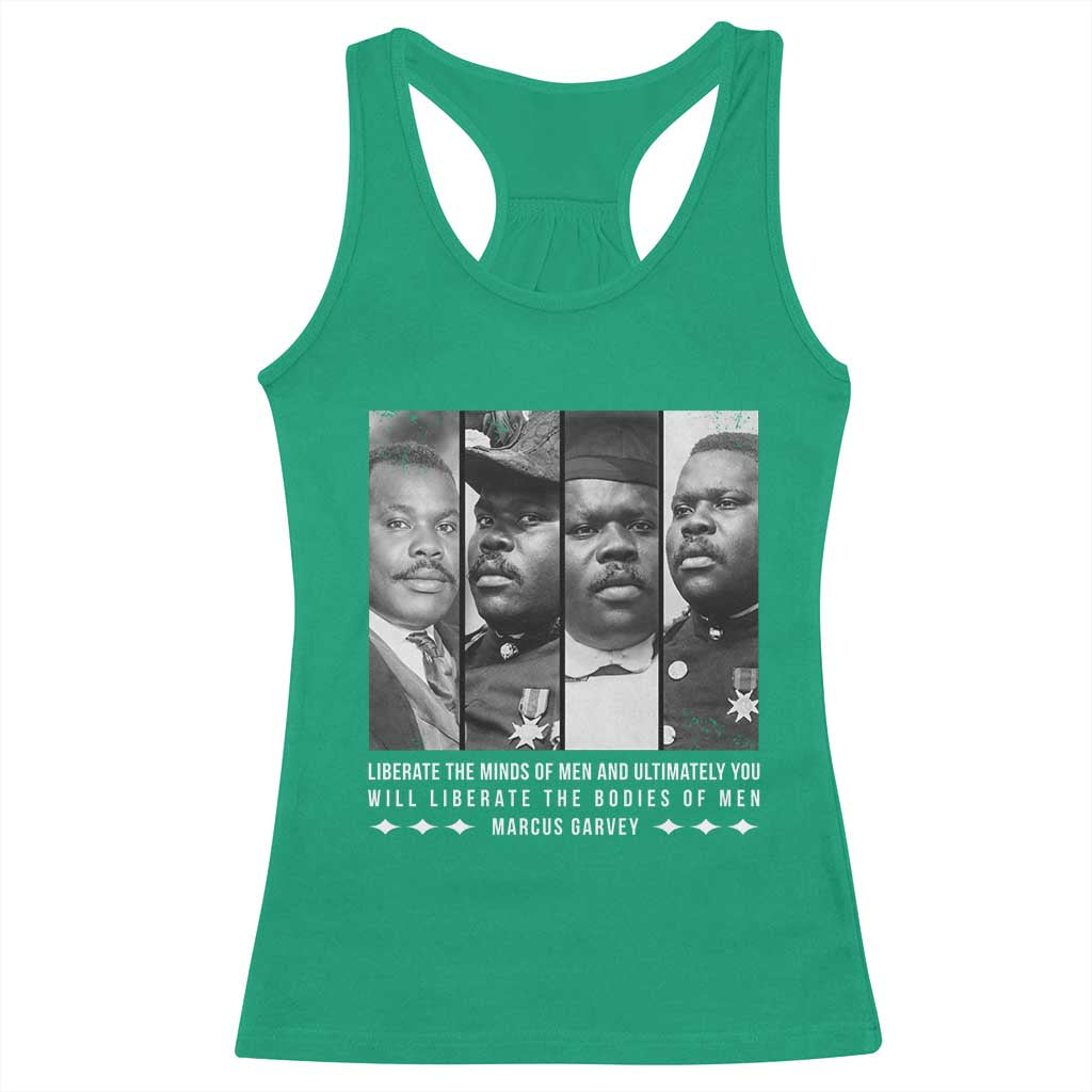 Marcus Garve Quote Racerback Tank Top Liberate The Minds Of Men