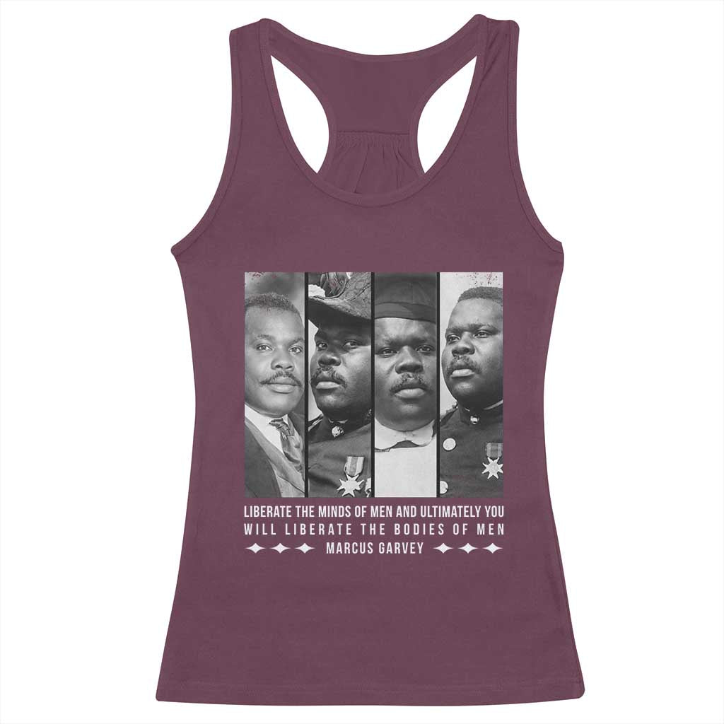Marcus Garve Quote Racerback Tank Top Liberate The Minds Of Men