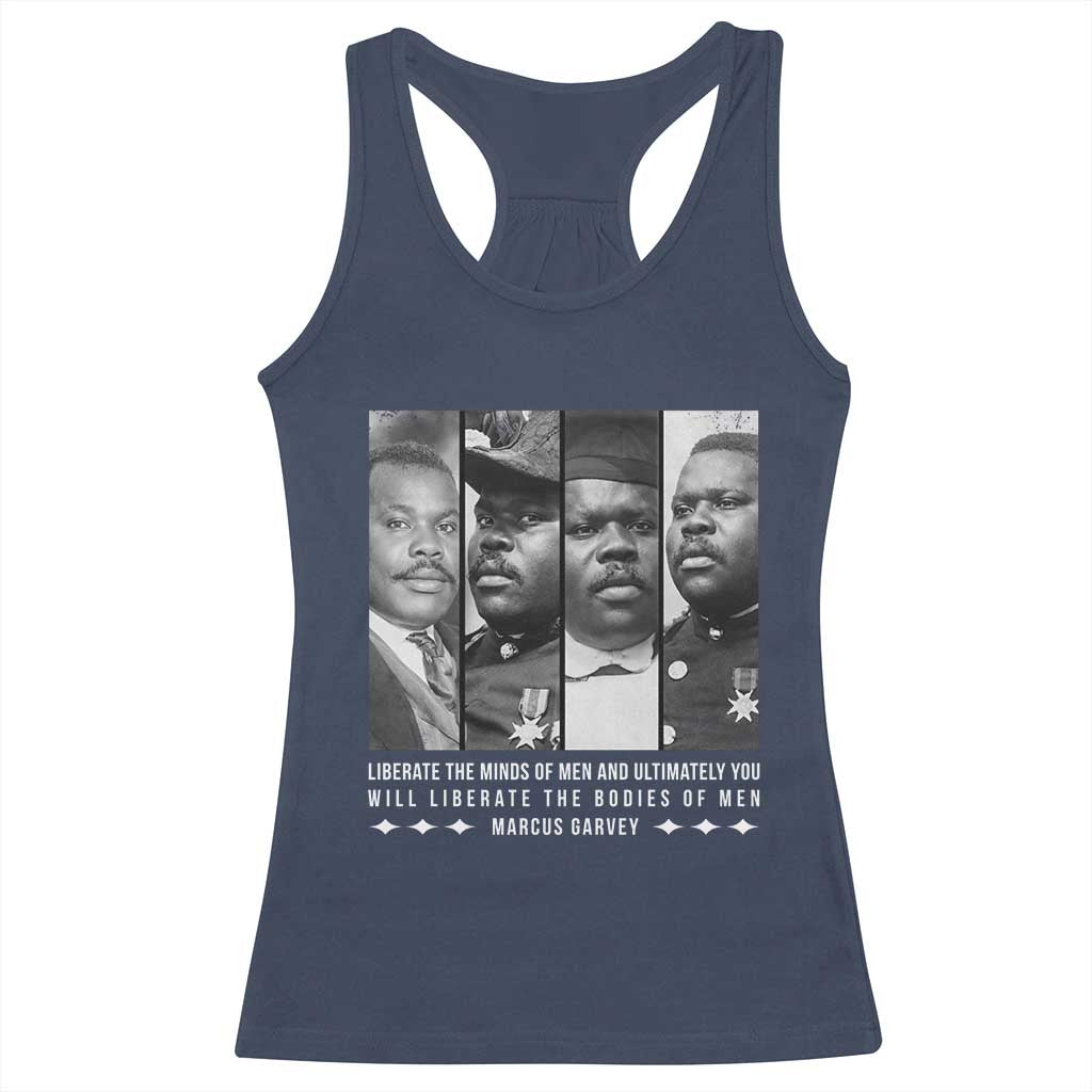 Marcus Garve Quote Racerback Tank Top Liberate The Minds Of Men