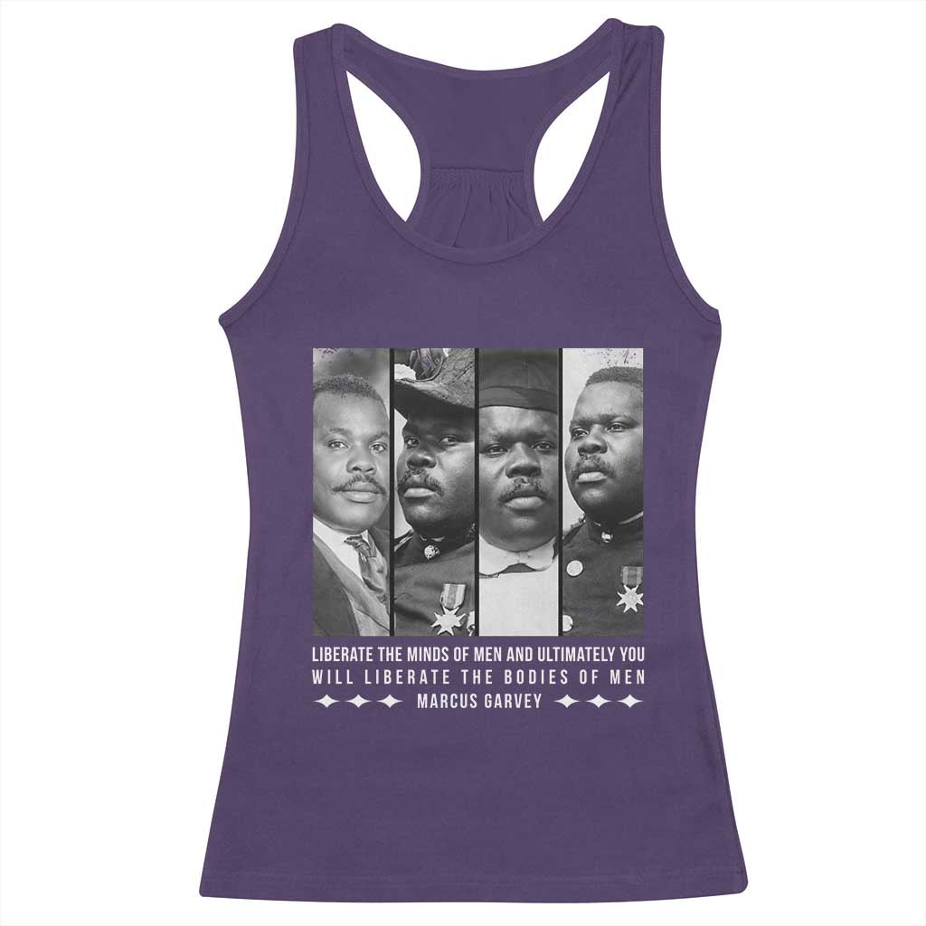 Marcus Garve Quote Racerback Tank Top Liberate The Minds Of Men