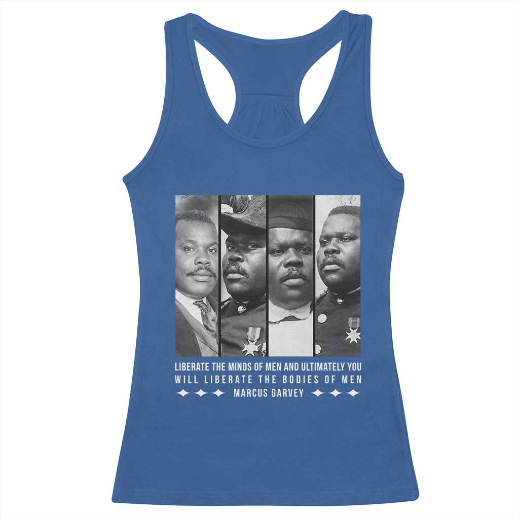 Marcus Garve Quote Racerback Tank Top Liberate The Minds Of Men
