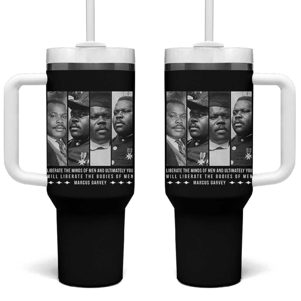 Marcus Garve Quote Tumbler With Handle Liberate The Minds Of Men