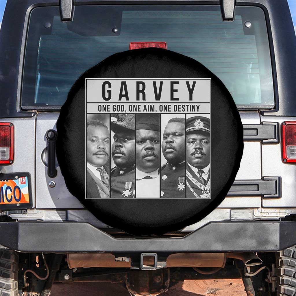 Marcus Garvey Quote Spare Tire Cover One God One Aim One Destiny