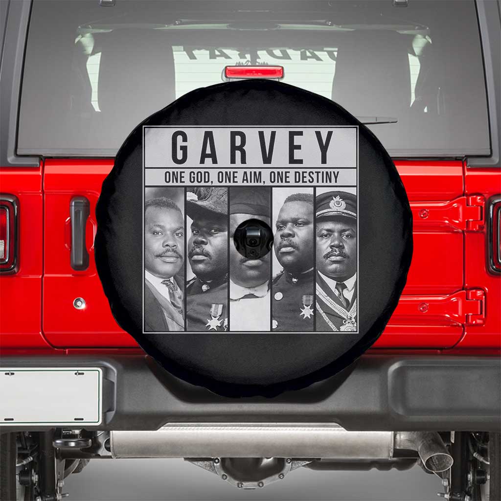 Marcus Garvey Quote Spare Tire Cover One God One Aim One Destiny