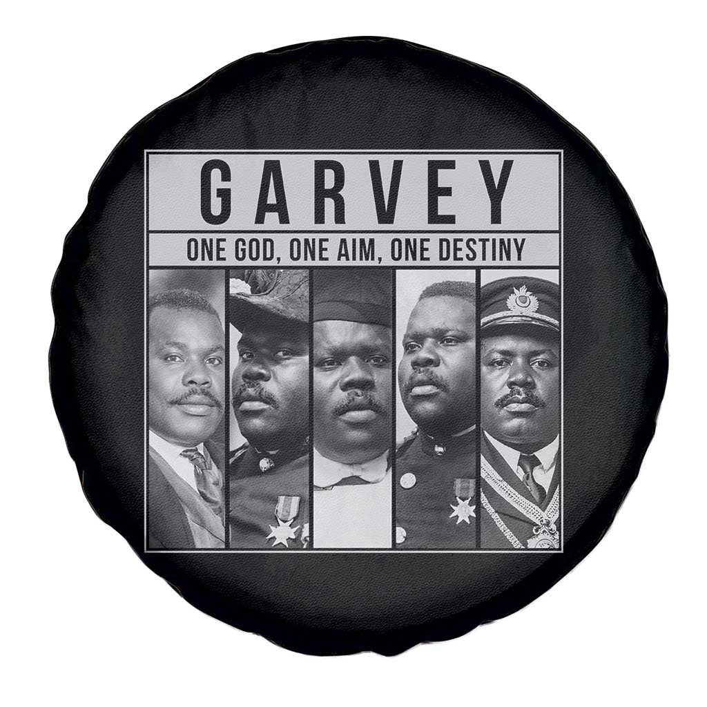 Marcus Garvey Quote Spare Tire Cover One God One Aim One Destiny