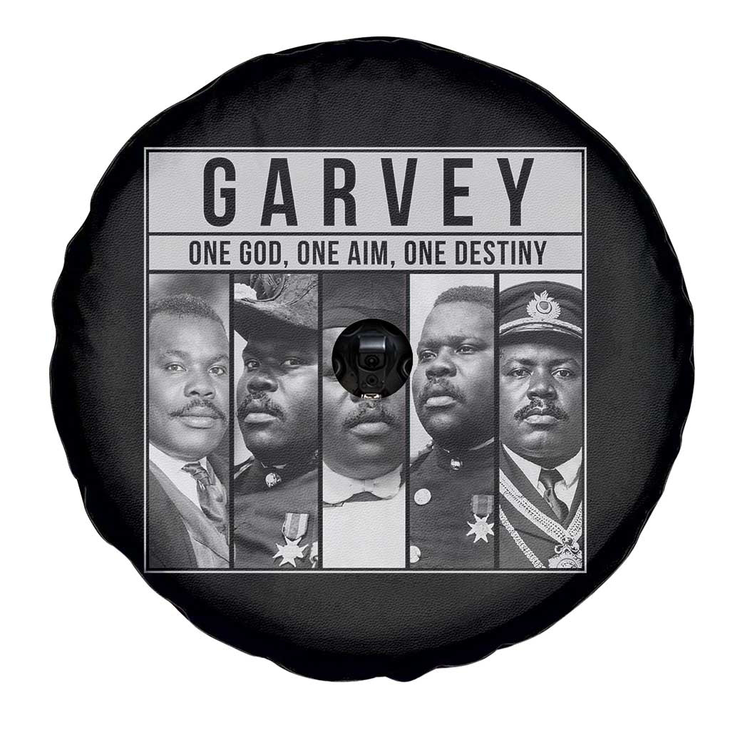 Marcus Garvey Quote Spare Tire Cover One God One Aim One Destiny
