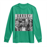 Marcus Garvey Quote Long Sleeve Shirt One God One Aim One Destiny