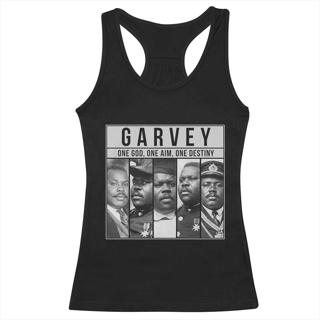 Marcus Garvey Quote Racerback Tank Top One God One Aim One Destiny