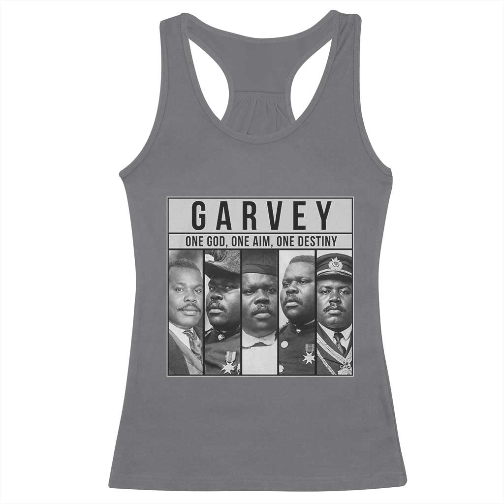 Marcus Garvey Quote Racerback Tank Top One God One Aim One Destiny