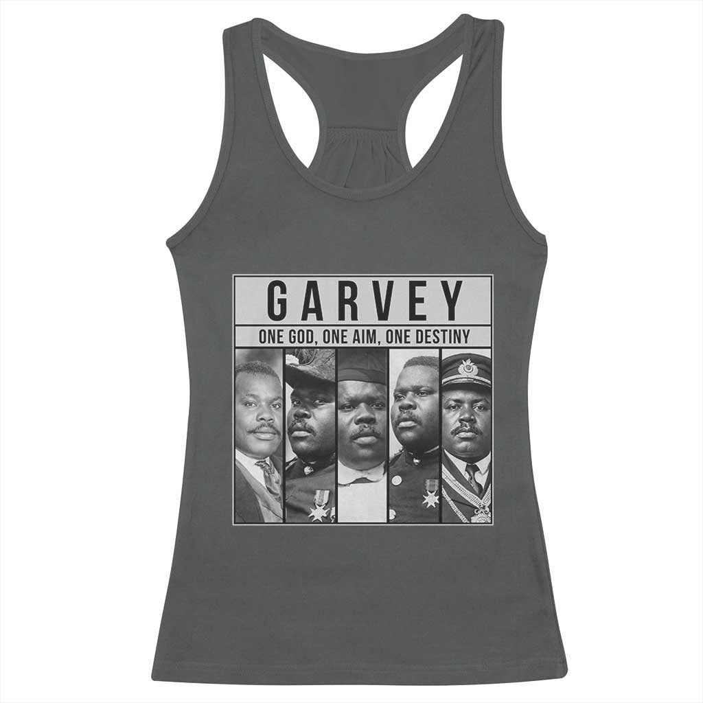 Marcus Garvey Quote Racerback Tank Top One God One Aim One Destiny