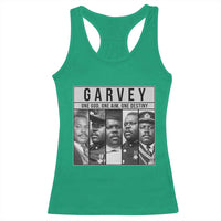 Marcus Garvey Quote Racerback Tank Top One God One Aim One Destiny