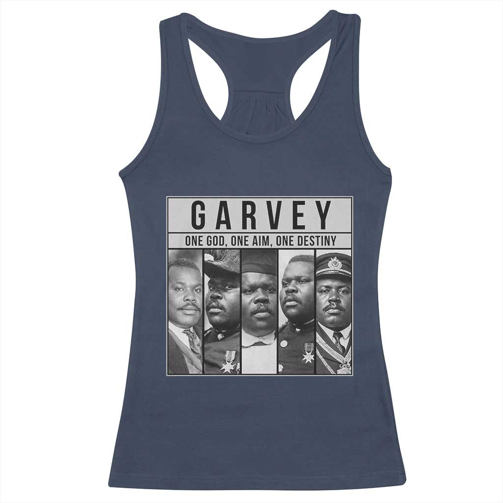 Marcus Garvey Quote Racerback Tank Top One God One Aim One Destiny