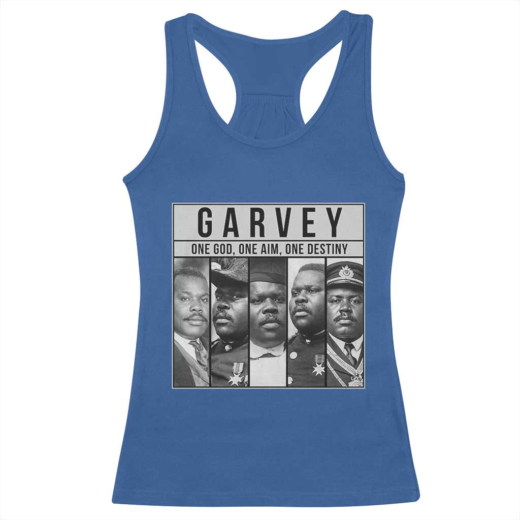 Marcus Garvey Quote Racerback Tank Top One God One Aim One Destiny