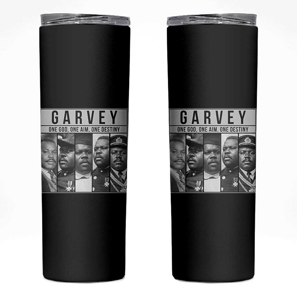 Marcus Garvey Quote Skinny Tumbler One God One Aim One Destiny