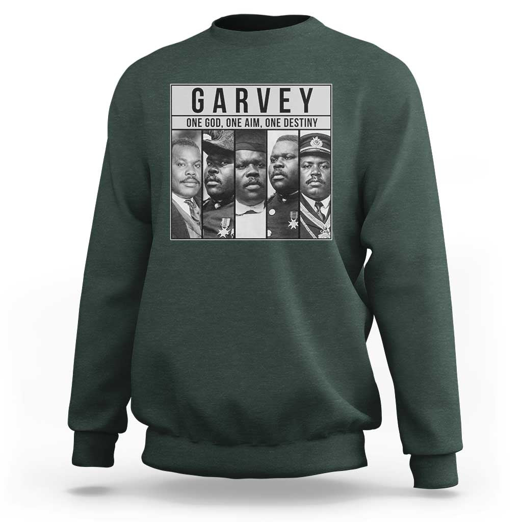 Marcus Garvey Quote Sweatshirt One God One Aim One Destiny
