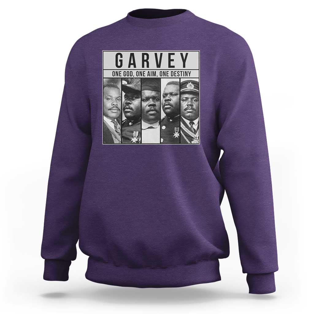 Marcus Garvey Quote Sweatshirt One God One Aim One Destiny