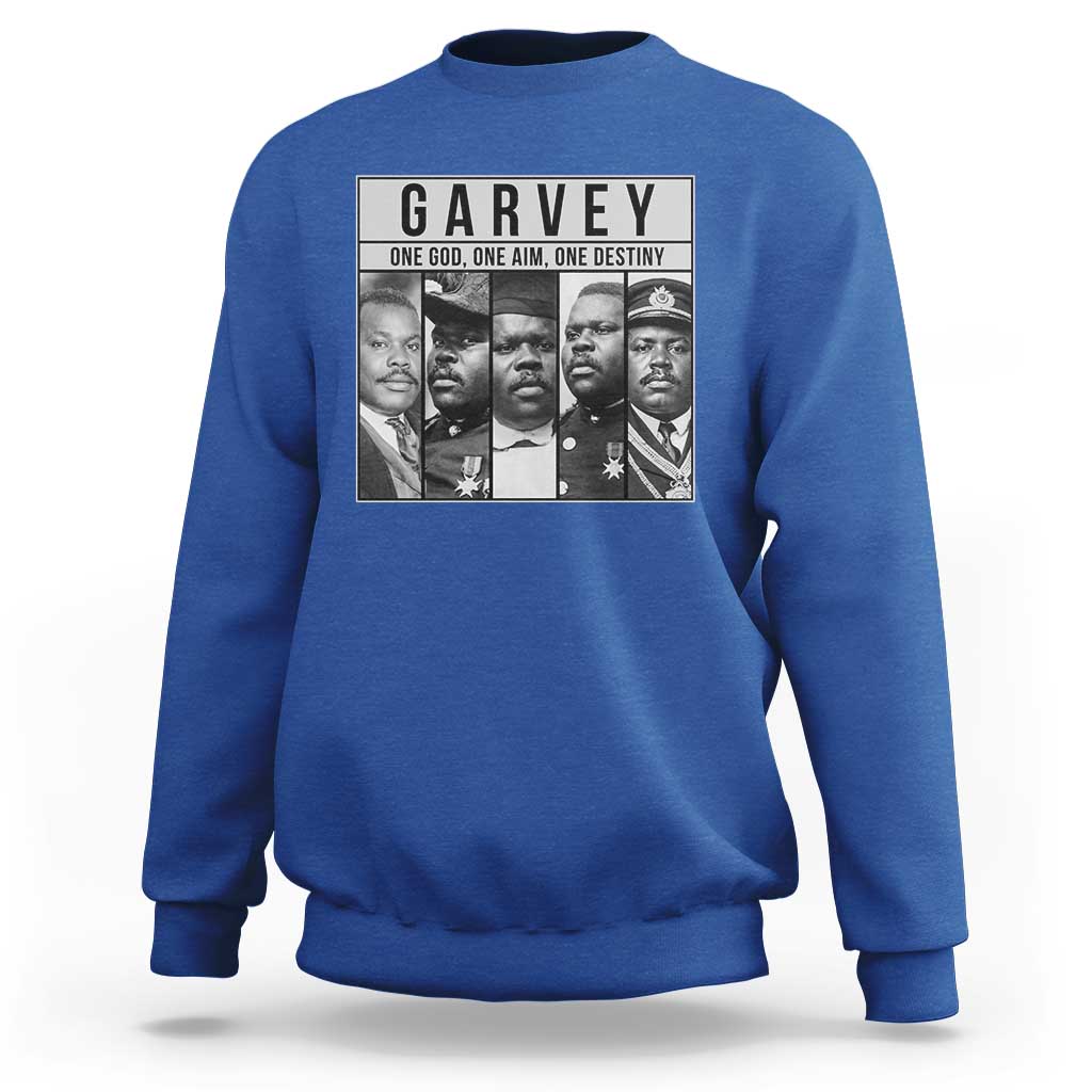 Marcus Garvey Quote Sweatshirt One God One Aim One Destiny