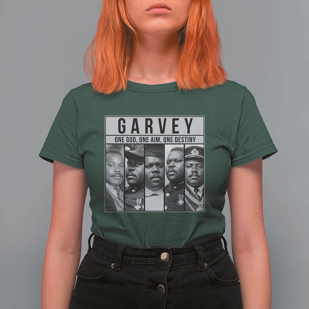 Marcus Garvey Quote T Shirt For Women One God One Aim One Destiny